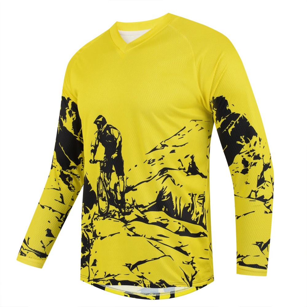 Mountain Biking Usa - Camiseta Deportiva de Manga Larga con