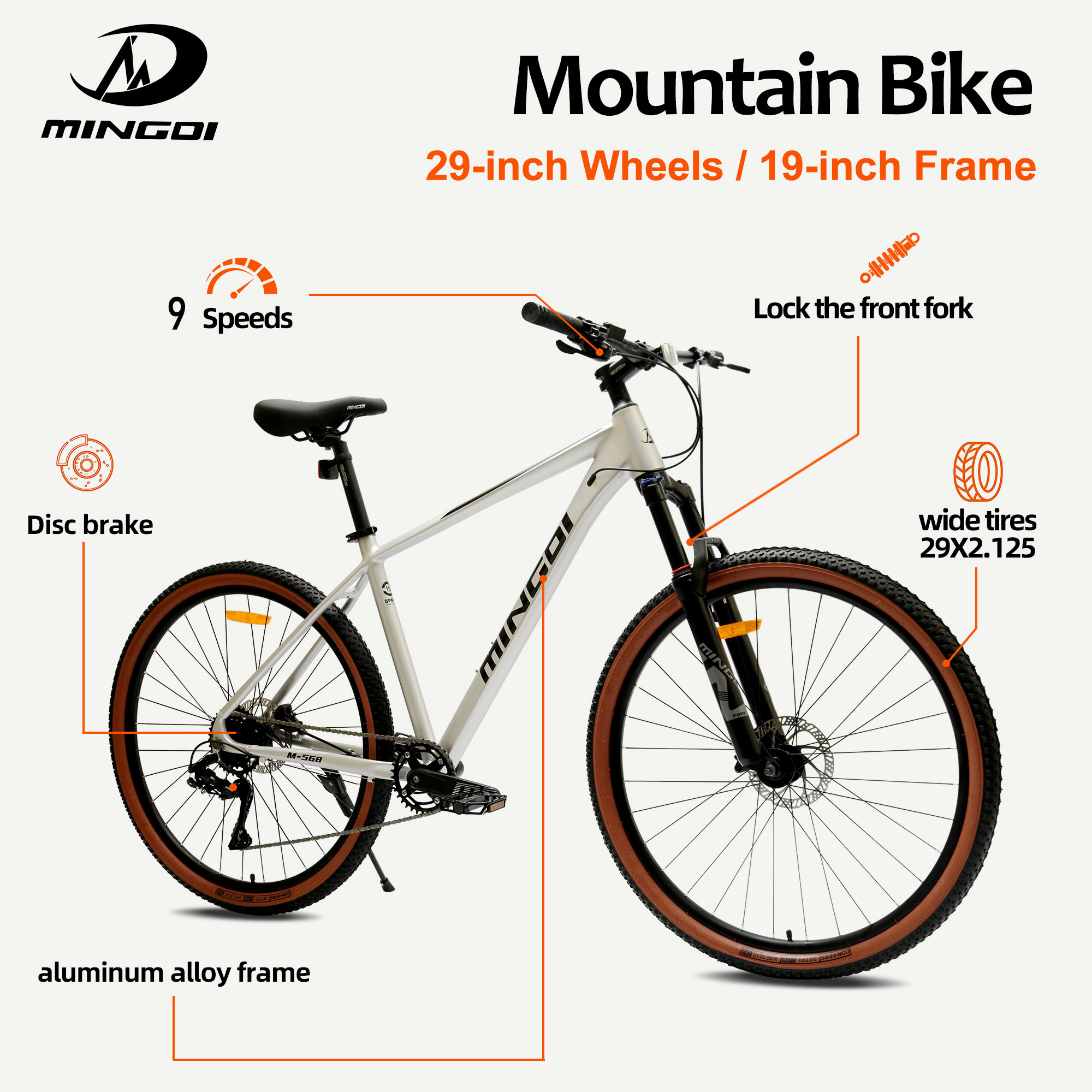 Mountain Biking Gear For Men - Bicicleta de Montaña de 29 Pulgadas,