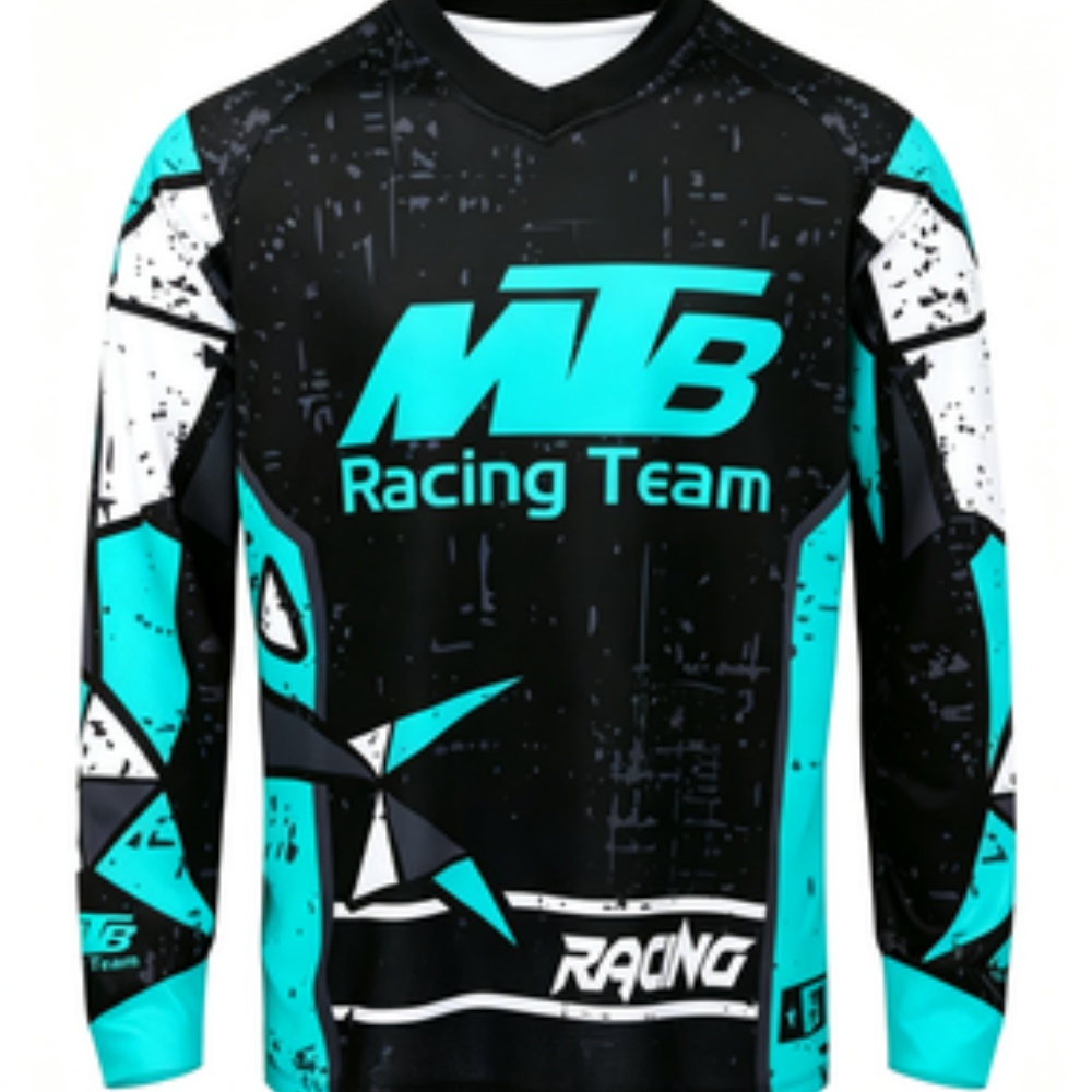 Mountain Biking Usa - Camiseta Deportiva de Manga Larga, Tejido